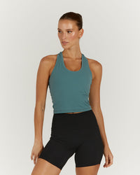 LUXE MIDRIFF TANK - SEA GREEN