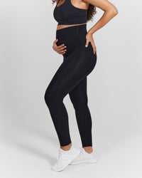 LUXE MATERNITY LEGGINGS FULL - BLACK