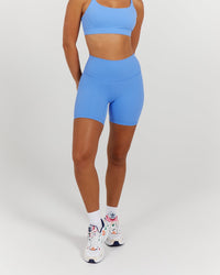 LUXE BIKER SHORTS V2 - AERIAL BLUE