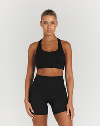 MOTION RACER BACK BRA - BLACK