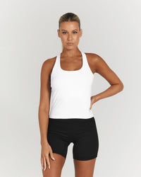 MOTION RACER BACK TOP - WHITE