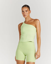 CARA RIB TANK TOP - LIME