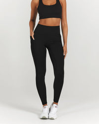 MOTION POCKET LEGGINGS 28" - BLACK