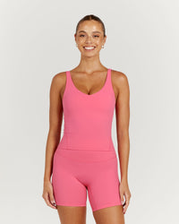 LUXE BROOKE LONGLINE TOP - WATERMELON