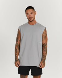 LIGHTWEIGHT OVERSIZED TANK - COOL GREY