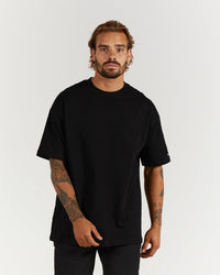 LIGHTWEIGHT OVERSIZED TEE - BLACK