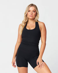 LUXE LONGLINE TANK - BLACK